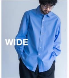 LE レギュラーカラーシャツ　レショップ　ブルーのサムネイル