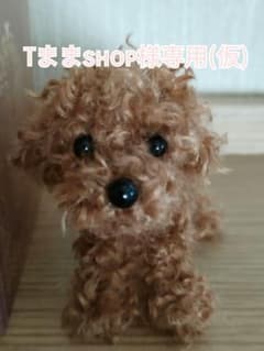 トイプードル レッド モールアート モールドール ぬいぐるみ 犬 アートドールのサムネイル
