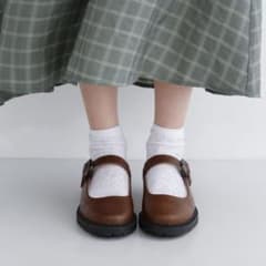 merlot 3wayワンストラップシューズ（リボン付き）ブラウン LLのサムネイル