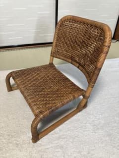 昭和レトロ】ラタン製 座椅子 籐家具 和モダン - メルカリ