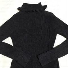 フリルハイネックニット ニット 長袖 フリル 原宿 かわいい ゆめかわいい 冬のサムネイル