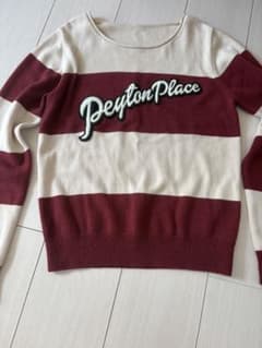 Peyton Place ボルドー/ベージュ セーター Mのサムネイル