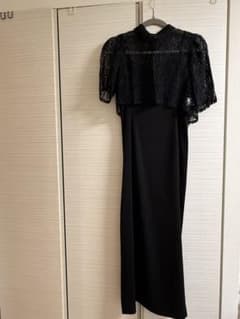 こ*こ様 【AIMER】新品未使用レース重ね パーティードレス ブラック Mのサムネイル