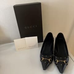 GUCCI ホースビット スタッズ パンプス ブラックのサムネイル