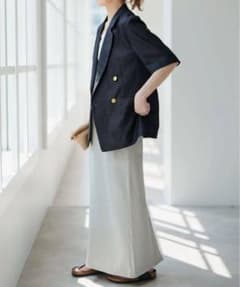 Spick&Span ネイビー ダブルボタン テーラードジャケット Spick＆Span（スピック アンド スパン） ジャケット テーラード