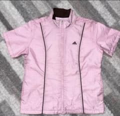 Excellent condition Adidas short-sleeved padded jacket, size M, women's golf wear, light pink.