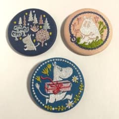 ムーミン 刺繍缶バッジ 3個セットのサムネイル