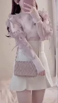 snidel トップス フリルスリーブニットプルオーバーのサムネイル