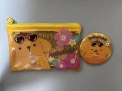 サンリオキャラクターズ　フラットポーチ　ホログラム缶バッジ　ポムポムプリンのサムネイル