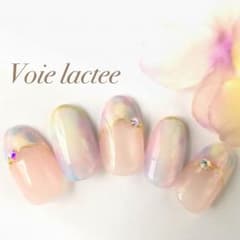 #31 春ネイル♡虹色♡フレンチネイル ベリーショート他各種サイズ変更可のサムネイル