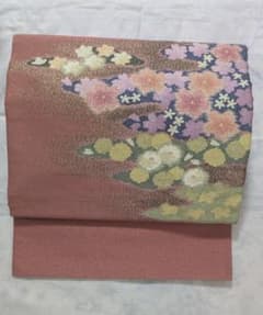 造り帯　袋帯 桜文様 金糸織り出しのサムネイル