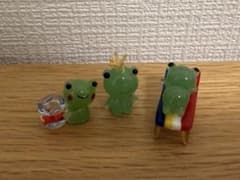 カエル ガラス細工 3点のサムネイル