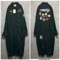 新品 パンディエスタ 大人気 オールインワン 刺繍ミリタリーつなぎ XXL