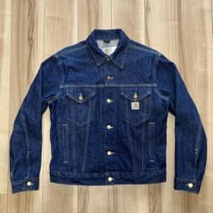 ★80s★星タグ　カーハート　made in USA デニムジャケット 入手困難】☆80s ☆星タグ カーハート デニムジャケット JU108 M