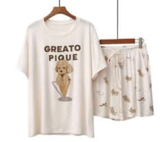 【本日限定】GREATO PIQUE トイプードル柄 ルームウェア 上下セットのサムネイル