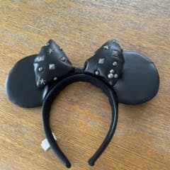 ディズニーカチューシャ　黒　レザーのサムネイル