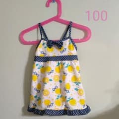 女の子レモン柄水着 100cmのサムネイル