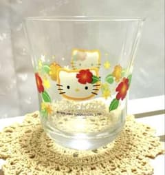 平成レトロ カオハナキティ ハイビスカス グラス 2001 当時物