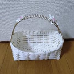クラフトバンド製 バスケット かご 小物入れのサムネイル