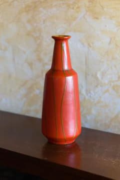 花瓶・フラワースタンド 1970s Tofej Hungary Red Bottle Vase 1970s Tofej Hungary Red Bottle Vase - メルカリ