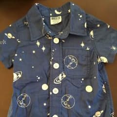 クアド様専用  ブリーズ宇宙柄シャツ☆サイズ80☆のサムネイル