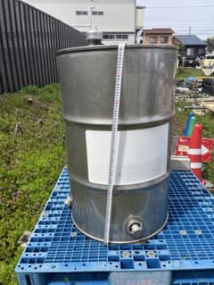 ステンレス ドラム缶 縦約900 幅約600 タンク 風呂釜 キャンプ 200L 