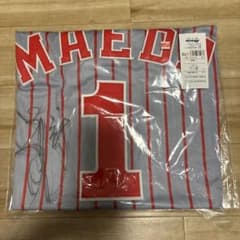 MAEDA ストライプユニフォーム 背番号1 サイン入りのサムネイル
