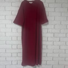 良品★ON LOVE OFF ロングワンピース レッド Mのサムネイル