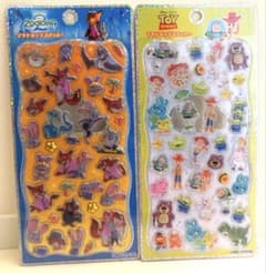 正規品☆ディズニー プチドロップステッカー☆トイストーリーズートピア☆2枚セットのサムネイル