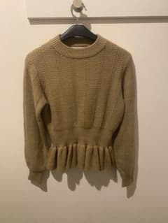 【フリーサイズ】MOUSSY ニット セーター 長袖 ブラウン