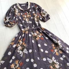 カネコイサオ 花柄 チューリップ ローズ ブーケ ピンタック ポリ