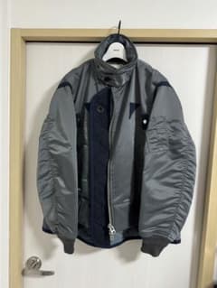 sacai MA-1ジャケット グレー 22aw blouson - メルカリ