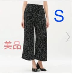 大人気 未使用！GUワイドドットパンツ　Sのサムネイル