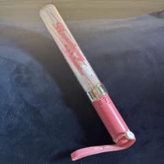 ピンク ペンライト 透明筒状 ストラップ付きのサムネイル