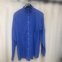【古着】STAFFORD 長袖シャツ ブルー ストライプ メンズのサムネイル