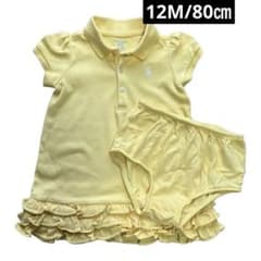 【ラルフローレン】ベビーフリルワンピース　12M/80㎝のサムネイル
