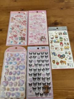 り*ご様 ボンボンドロップシール、コットンパフィシール、大人の図鑑シール（サンリのサムネイル