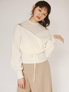 【最終値下げ】lily brown レイヤードニットトップスのサムネイル