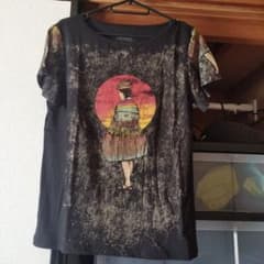 FASHAS プリント 半袖 Tシャツ ブラックのサムネイル