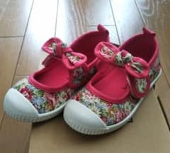 ブランシェス 花柄バレエシューズ ピンク  16.0cmのサムネイル
