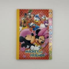 美品】ディズニー ミッキーアンドフレンズ インデックス付きメモ帳
