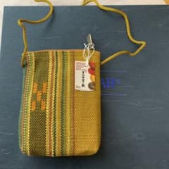 八重山ミンサー織　ポシェット　黄色のサムネイル