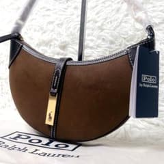 定価8万超え✨ラルフローレン ハーフムーン ワンショルダー レザー