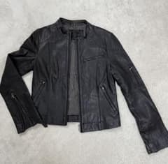 美品】UNTITLED 羊革 ラムレザージャケット ブラック 2号 - メルカリ