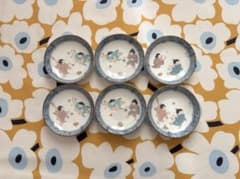 SALE✩.*˚ 九谷焼 清山 わらべ絵 小皿 6点セット - メルカリ