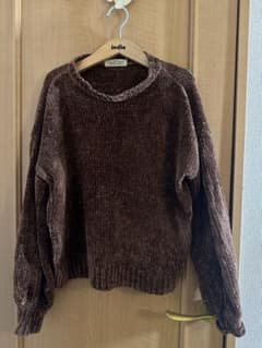 ブラウン ニット セーター 厚手のサムネイル