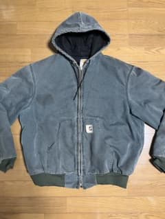 【鬼フェード】Carhartt ダックアクティブジャケット モスグリーンのサムネイル