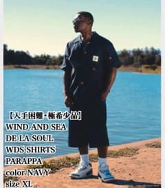 WIND AND SEA × DE LA SOUL 半袖シャツ XL ネイビー WIND AND SEA × DE LA SOUL 半袖シャツ XL ネイビー - メルカリ