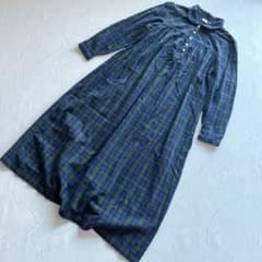 L.L.Bean チェック柄 ネルシャツロングワンピース