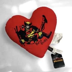 MARVEL 데드풀 & 울버린 하트 쿠션 비매품